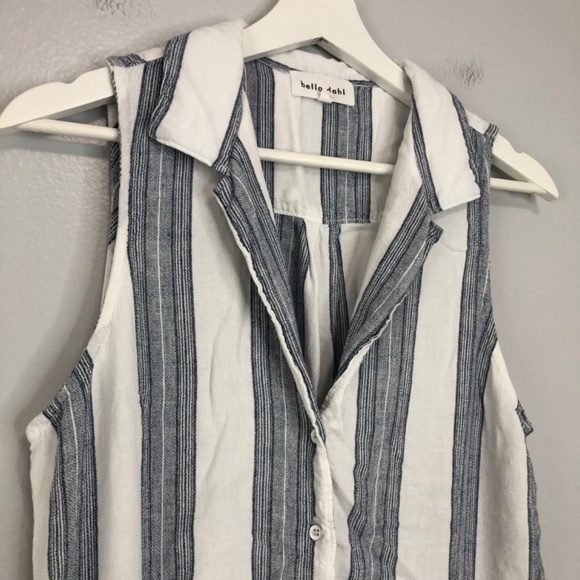 Bella Dahl Striped Santorini Sleeveless Romper Size Medium - Picture 5 of 16